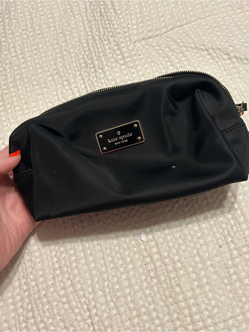 kate spade Black Nylon Cosmetic Pouch